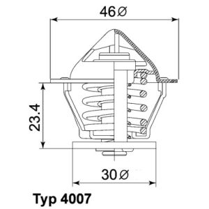 Thermostaat, koelvloeistof WAHLER 4007.80D