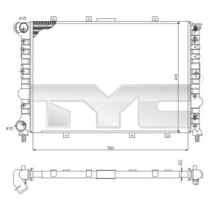 Arrefecedor do motor TYC 701-0001-R