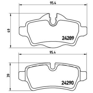 Juego de pastillas de freno BREMBO P 06 052, atrás