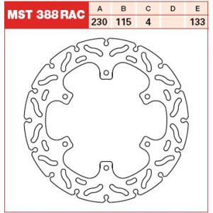 Bremsscheibe TRW MST388RAC, 1 Stück