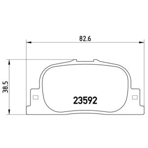 Remblokset BREMBO P 83 063, achter