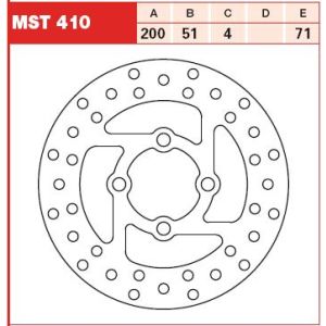 Disque de frein TRW MST410, 1 Pièce