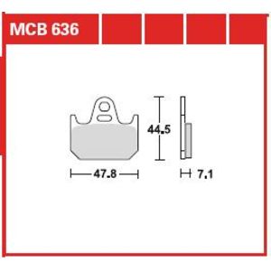 Conjunto de pastilhas de travão TRW MCB636