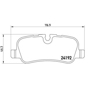 Juego de pastillas de freno, freno de disco BREMBO P 44 013, Trasero