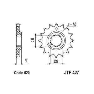 Piñón JT F427,12