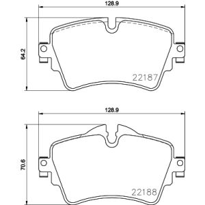 Set di pastiglie freno BREMBO P 06 092, fronte