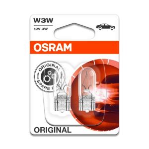 Ampoule secondaire OSRAM W3W Standard 12V/3W, 2 pièce