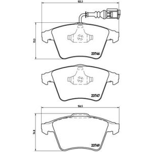 Bremsbelagsatz BREMBO P 85 082, Vorne