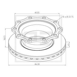 Bromsskiva PETERS 066.251-00A