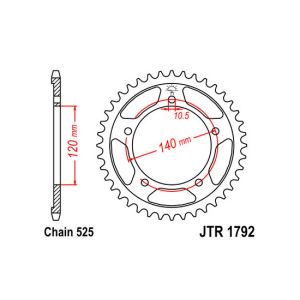 Kettenrad JT JTR1792,44