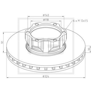 Disque de frein PETERS 016.652-00A