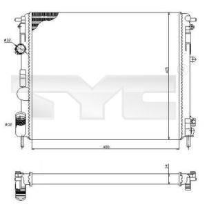 Motorradiateur  TYC 728-0053