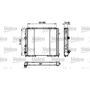 Radiatore, raffreddamento motore VALEO 732072