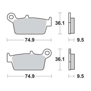 Bremsbelagsatz TRW MCB575SR