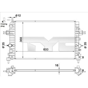 Arrefecedor do motor TYC 725-0036