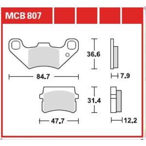 Conjunto de pastilhas de travão TRW MCB807