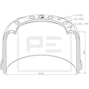 Tambour de frein PETERS 146.069-00A