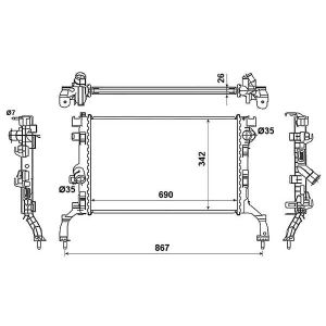 Kühler, Motorkühlung EASY FIT NRF 53967