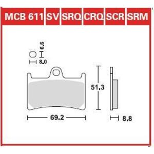 Remblokset TRW MCB611SRM