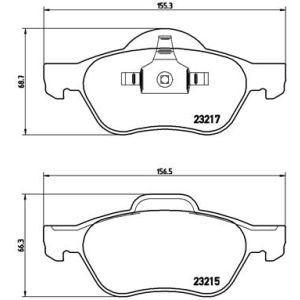 Juego de pastillas de freno, freno de disco BREMBO P 68 048, Delantero