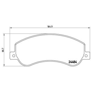 Jarrupalasarja, levyjarru BREMBO P 85 115, Edessä