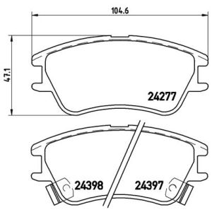 Bremsbelagsatz, Scheibenbremse BREMBO P 30 027