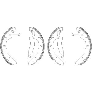 Conjunto, sapatas de travão TEXTAR 83027600