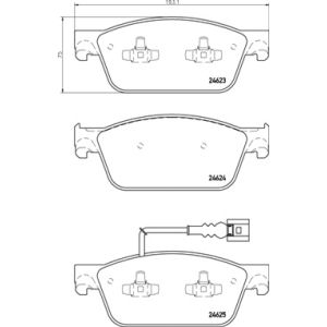 Set di pastiglie freno BREMBO P 85 141, fronte