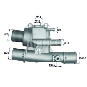 Thermostat, Kühlmittel BEHR TI 124 88