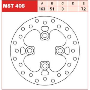 Disco de travão TRW MST408, 1 Peça