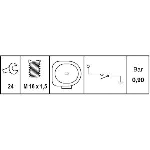 Sensor de presión de aceite HELLA 6ZL 003 259-721