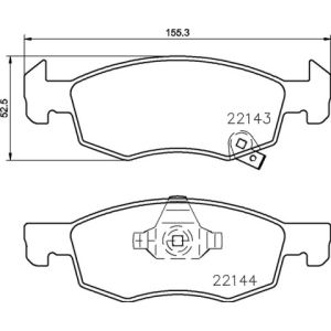 Juego de pastillas de freno, freno de disco BREMBO P 59 084, Delantero