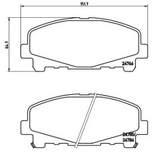 Jeu de plaquettes de frein BREMBO Xtra P 28 043X, avant