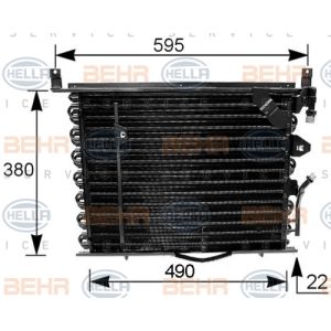 Chłodnica Klimatyzacji Hella 8Fc351 035-161 Mercedes-Benz 190 (W201) - Sklep Inter Cars