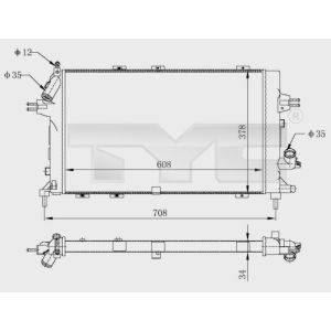 Arrefecedor do motor TYC 725-0028-R