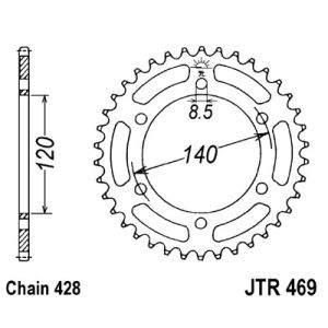 Kettenrad JT JTR469,44