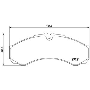 Conjunto de pastilhas de travão BREMBO P A6 017, frente, atrás