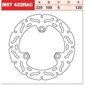 Disque de frein TRW MST422RAC, 1 pièce