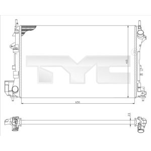 Raffreddatore motore TYC 725-0009