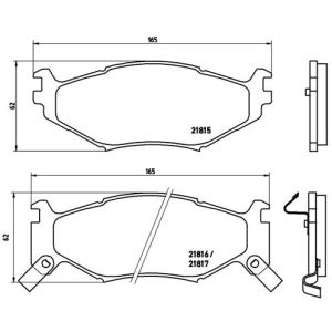 Bremsbelagsatz, Scheibenbremse BREMBO P 11 007
