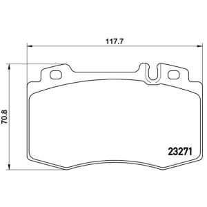 Juego de pastillas de freno BREMBO P 50 041, delante