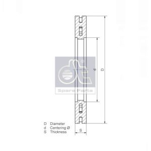 Bremsscheibe DT Spare Parts 4.65960, 1 Stück