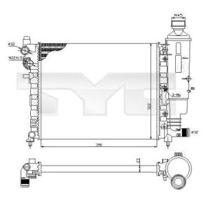 Raffreddatore motore TYC 705-0032