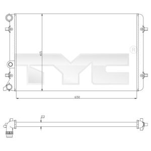 Raffreddatore motore TYC 702-0033