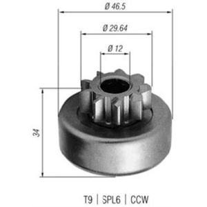 Piñón, motor de arranque MAGNETI MARELLI 940113020238