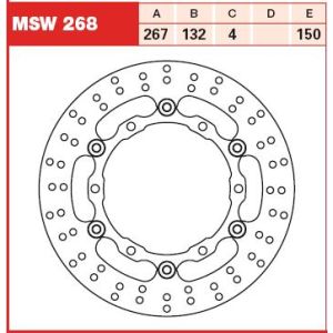 Disque de frein TRW MSW268, 1 Pièce