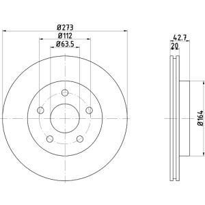 Bremsscheibe TEXTAR 92092500 hinten, belüftet, 1 Stück