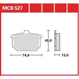 Jeu de plaquettes de frein à disque TRW MCB527