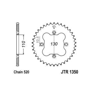 Kettenrad hinten JT JTR1350,36