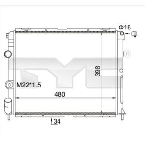 Arrefecedor do motor TYC 728-0012-R